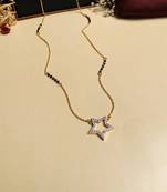 Latest gold plated american diamond mangalsutra