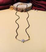 Latest gold plated american diamond mangalsutra