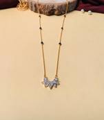 Latest gold plated american diamond mangalsutra