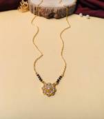 Latest gold plated american diamond mangalsutra