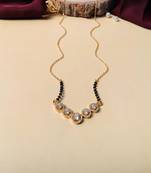 Latest gold plated american diamond mangalsutra