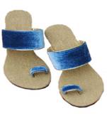 Turquoiseplain Jute Open Sandal heels