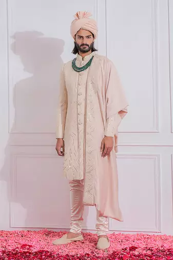 Dusty rose kabaal sherwani