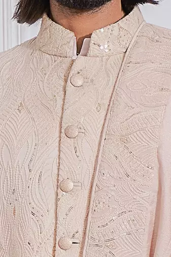 Dusty rose kabaal sherwani