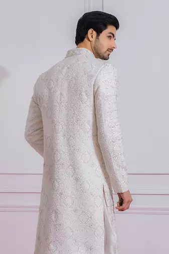 Off white umerkot sherwani