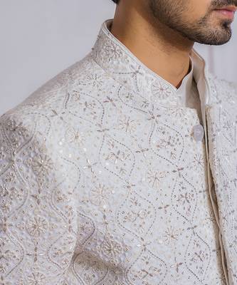 Off white umerkot sherwani 5