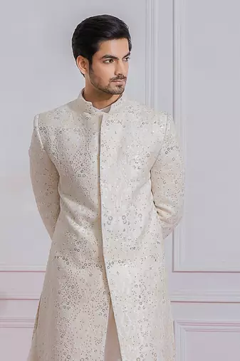 Off white feroz sherwani
