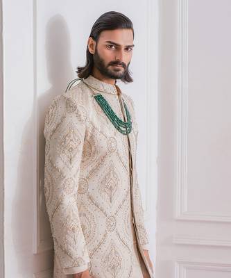Champagne khanpur sherwani 3