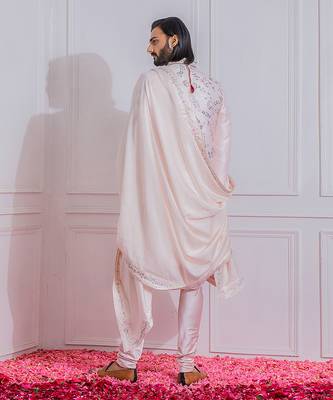 Powder pink karachi sherwani 2
