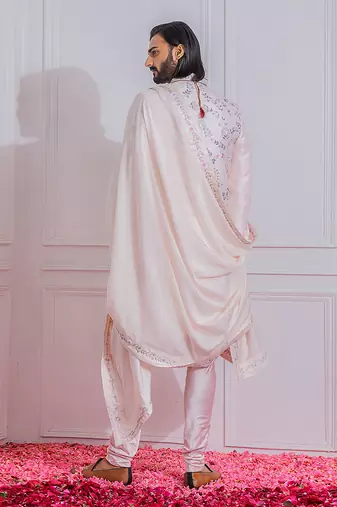 Powder pink karachi sherwani
