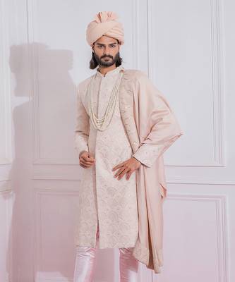 Dusty rose jhelum sherwani 3