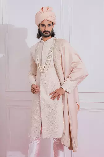 Dusty rose jhelum sherwani