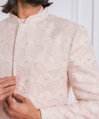 Dusty rose jhelum sherwani 4