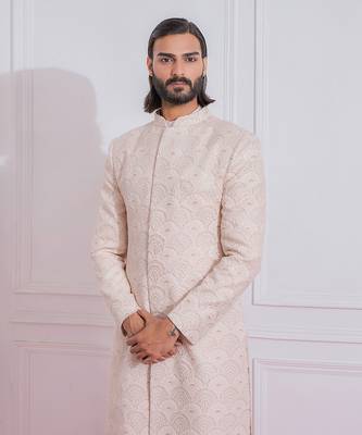 Dusty rose jhelum sherwani 5