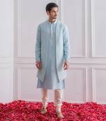 Powder blue bahawalpur bandi set
