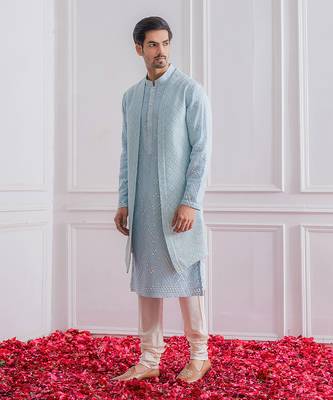 Powder blue bahawalpur bandi set 2