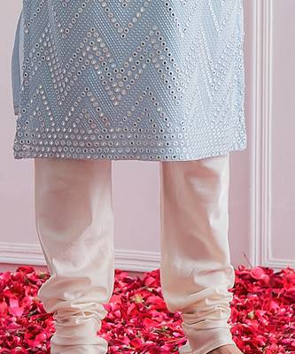 Powder blue bahawalpur kurta set 5