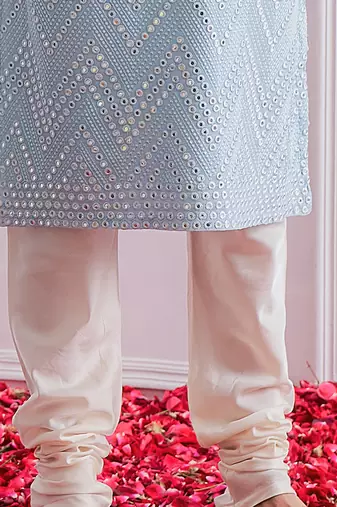 Powder blue bahawalpur kurta set