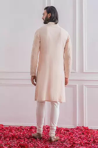Dusty rose bahawalpur kurta set