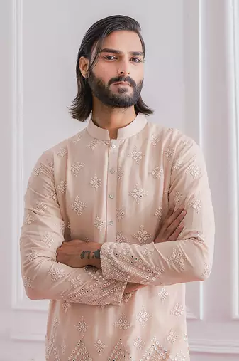 Dusty rose bahawalpur kurta set