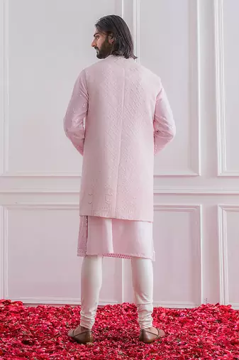 Powder pink bahawalpur bandi set