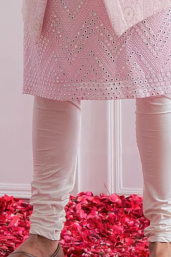Powder pink bahawalpur bandi set