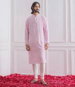 Powder pink bahawalpur kurta set
