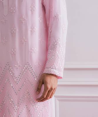 Powder pink bahawalpur kurta set 4