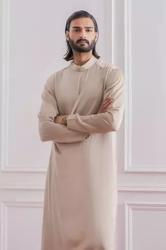 Rhino grey sukkur kurta set