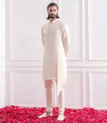 Ivory khanpur kurta set