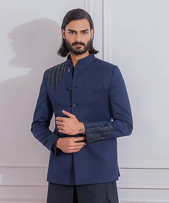 Navy blue khuzdar bandhgala 3