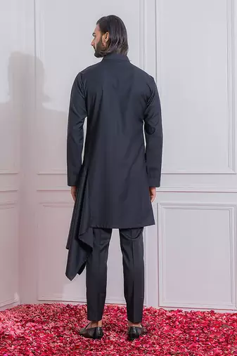 Black khuzdar kurta set