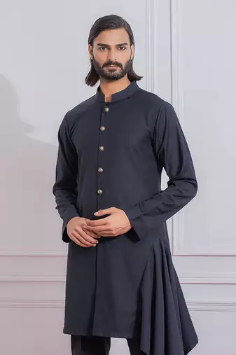 Black khuzdar kurta set