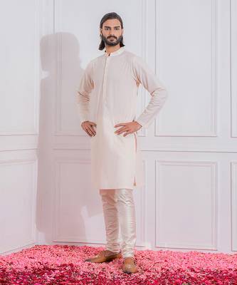 Light dusty rose classic kurta set 2