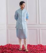 Powder blue mirpur bandi jacket