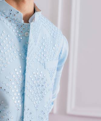 Powder blue mirpur bandi jacket 5