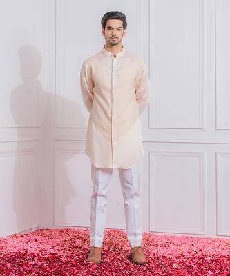Peach malir open jacket set 2