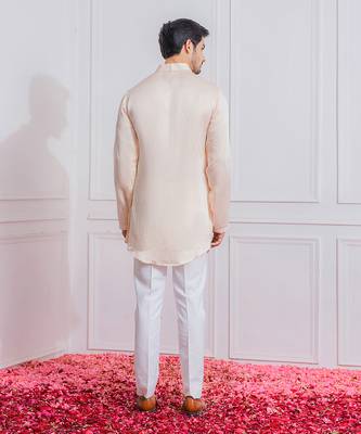 Peach malir open jacket set 4