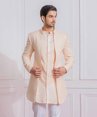 Peach malir open jacket set 5