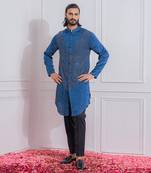 Space blue mansehra kurta set