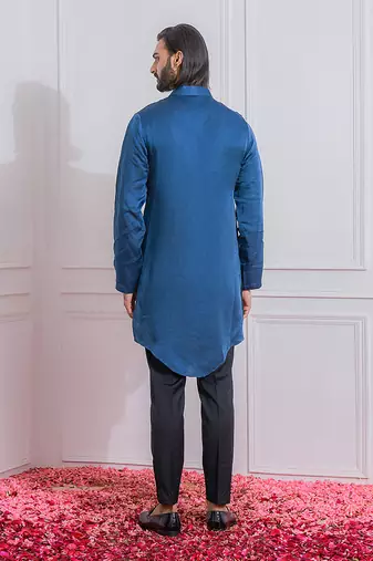 Space blue mansehra kurta set