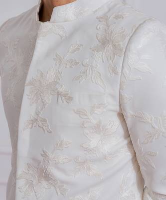 Off white kohat indo western achkan 4