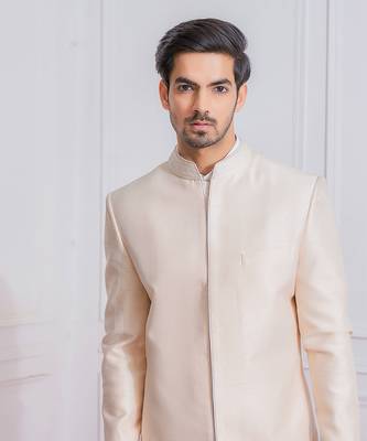 Peach sialkot indo western achkan 3