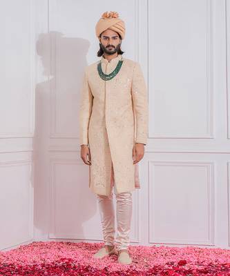 Dusty rose feroz sherwani set 1