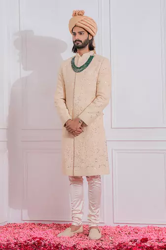 Dusty rose feroz sherwani set