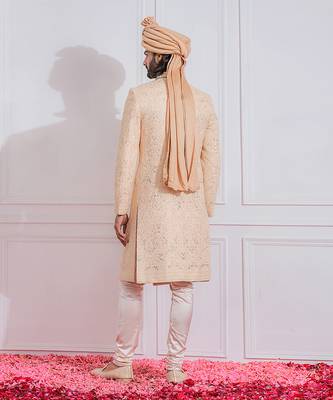 Dusty rose feroz sherwani set 3