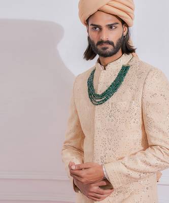 Dusty rose feroz sherwani set 4