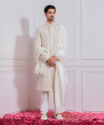 Off white feroz sherwani set 1