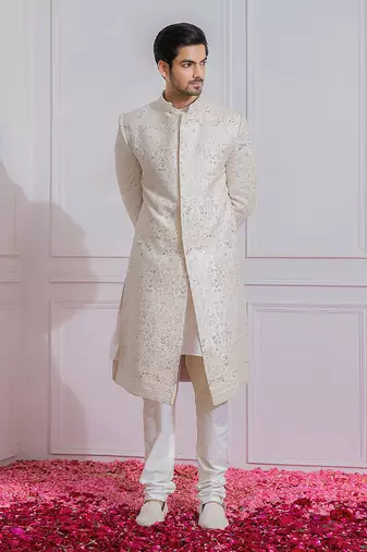 Off white feroz sherwani set