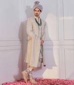 Steel grey multan sherwani set